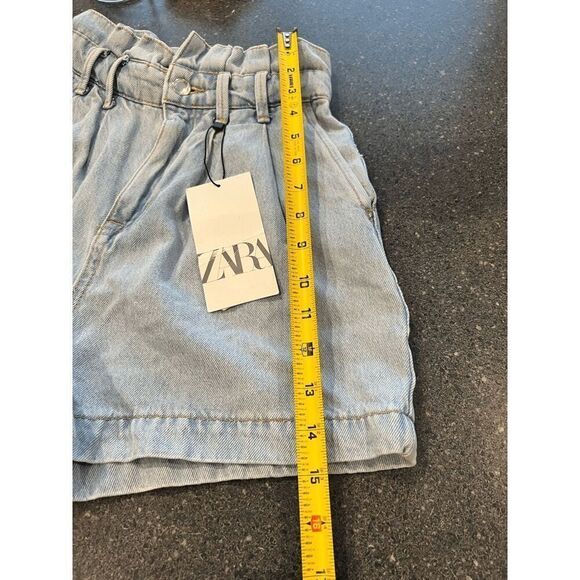 Zara Paperbag High waist Jean Shorts size XS - Picture 7 of 10